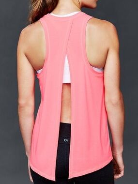 Gap | GapFit Tie Back Tank in Sport Orange Workout Fitness Athleisure Large